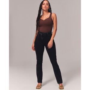 Abercrombie Fitch Curve Love 90’s Slim Straight Ultra High Rise Jeans 25/0 Short